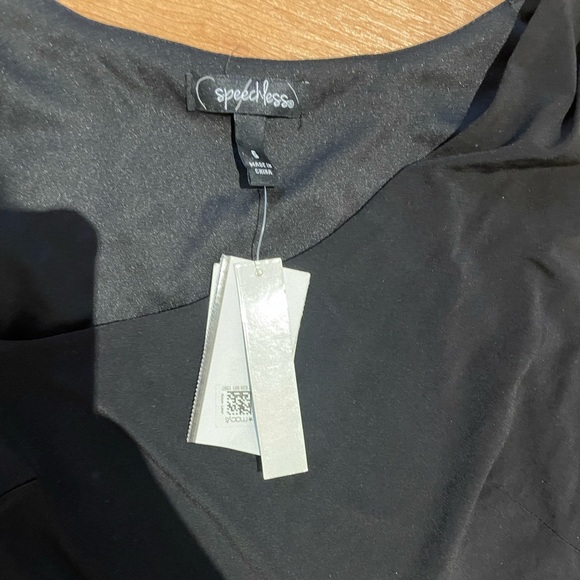 NWT Asymmetric black mini dress - Picture 5 of 7